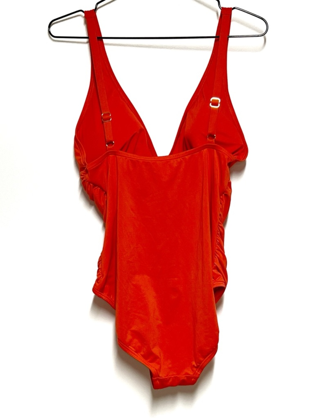 New MICHAEL KORS Coral Swimsuit Adjustable Straps Gold Front Detail Sz 12 - Picture 4 of 4